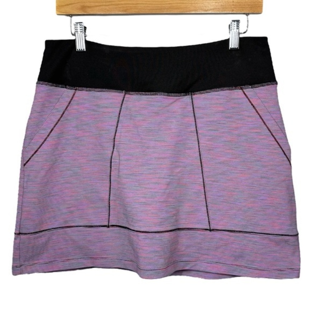 Title Nine Womens Striped Skort Skirt Size M Golf Tennis Pickleball Athletic